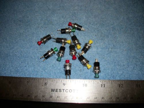 LOT OF (RED-GREEN-YELLOW) MINI PUSHBUTTON SWITCHES! S