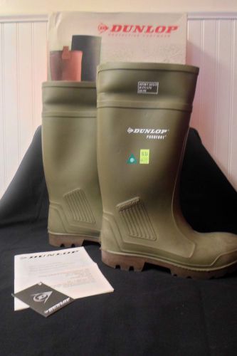 Dunlop Purofort Protective Safely Boots Green E462843 Size US 8 EU 41