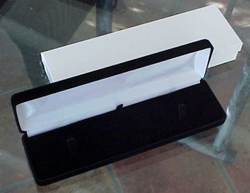 Wider deluxe black velvet jewelers gift presentation box 9.25&#034; inches by 2 5/8&#034; for sale