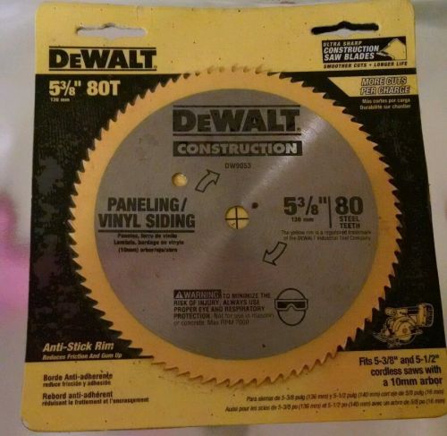 Dewalt dw9053 5 3/8 x 80 tooth cordless circular saw blade for sale
