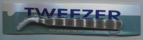 (2) Tweezers, Anti-acid, Non-corrosive Stainless Steel, Curved