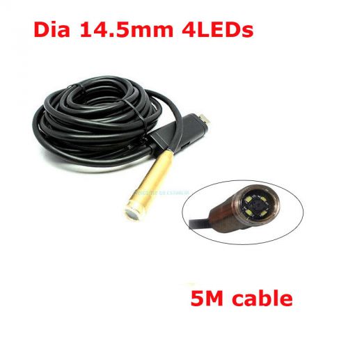 5m 4leds waterproof borescope endoscope usb cable inspection tube camera cam for sale