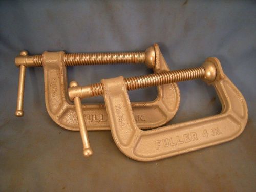 Clean QUALITY Pair of Fuller 4&#034; C - Clamps No. 764