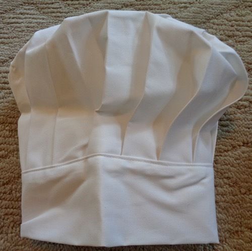 White fabric chef&#039;s hat, new for sale