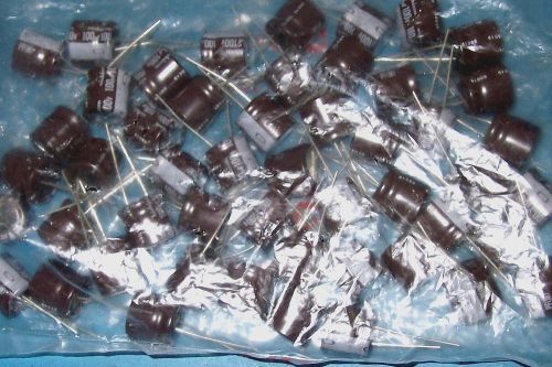 APPRX 50PC LOT 100UF100V RADIAL ELECTROLYTIC CAPACITOR 105C - NOS