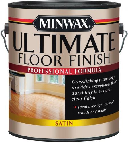 New minwax ultimate floor finish satin finish new clear satin sheen finish for sale