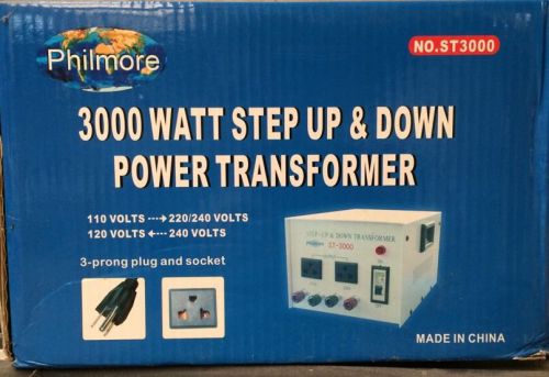 Philmore ST3000 Step Up/Step Down Transformer 3000 Watt,NIB