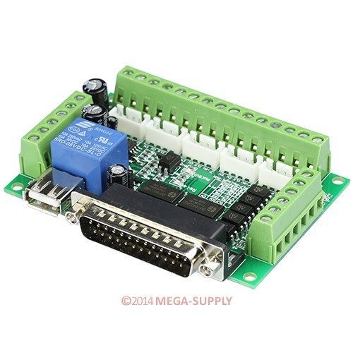5 Axis Cnc Breakout Board For Router Mill Lathe Engraving Machine+USB/LPT Cable
