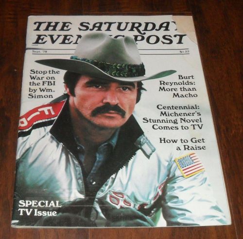 VTG Saturday Evening Post Magazine September 1978 TV Issue Burt Reynolds 14250