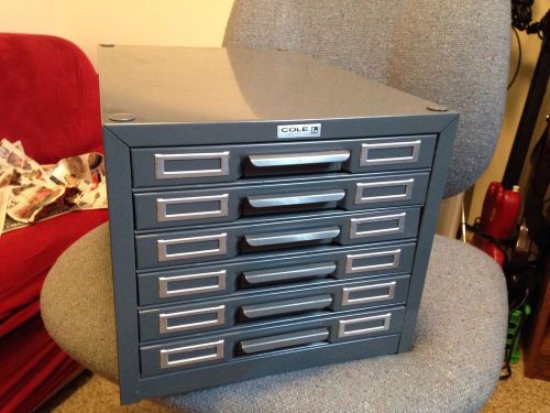 Cole vintage steel flat 8 drawer file filing drawers never used!!! for sale