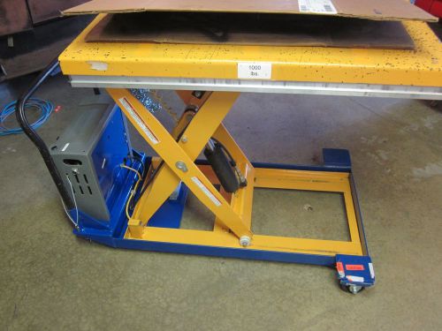 Vestil cart-2448-1dc steel single scissor cart, hydraulic, 12v, 1000 lb. capac for sale