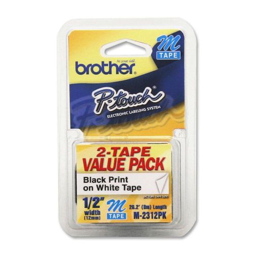 Brother Adhesive Non-laminated Labelmaker Label - 0.50&#034; Width x 26.20 ft Length