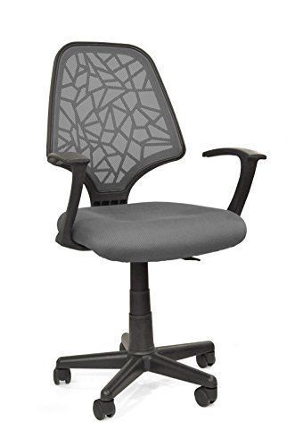 NEW Urban Shop Crackled Office Task Chair with Armrest  Grey