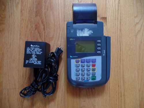 VeriFone OMNI 3200 credit card machine/terminal WITH power supply/adapter