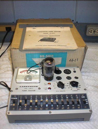 Vintage Lafayette Tube Tester 99-5011 w/ box WORKS Audio Hi-Fi Stereo Amplifier