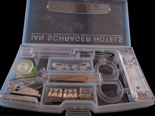 Ian Schrager Hotels Gift Stationery Office Accessory Set in Clear Mod Case