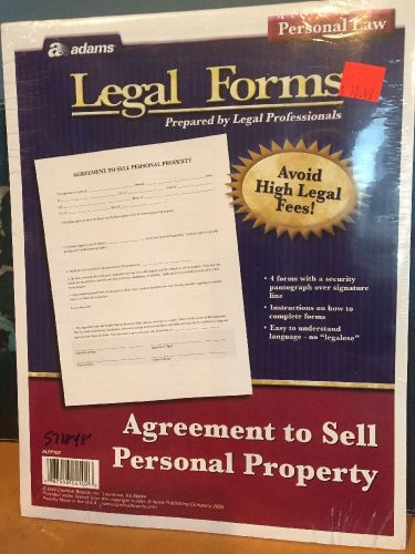 Agreement To Sell Personal Property Forms By Adams