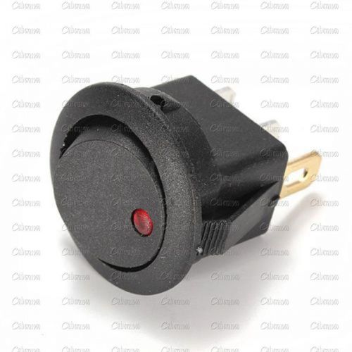 50pcs red 12v led dot light auto car boat round rocker on-off toggle switch for sale