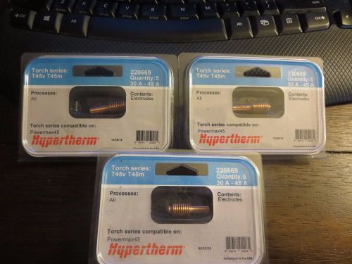 Hypertherm 220669 Electrodes for PowerMax 45 Five per pack Plasma Cutter