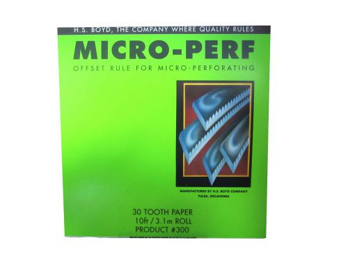 H.S. Boyd Micro-Perf 30 Tooth Paper #300 10ft/3.1m Bindery Supplies Micro Perf
