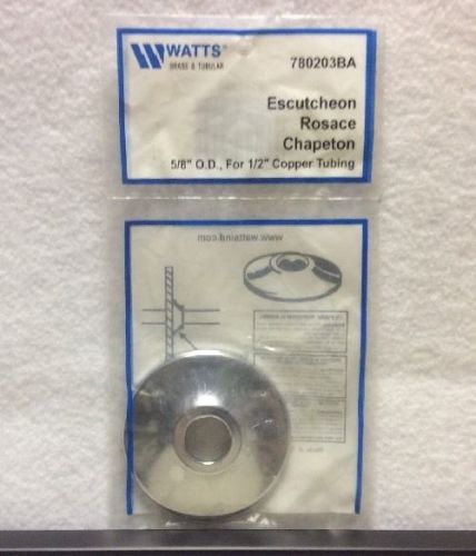 Watts escutcheon in chrome for 5/8&#034; o.d. for 1/2&#034; copper tubing 780203ba for sale