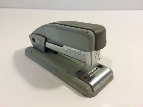 Vintage Swingline 99 MCM 4.5&#034; Gray Two Tone Mini Stapler!