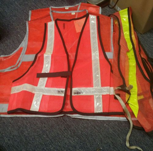 Orange Construction Traffic Safety Vest Mesh