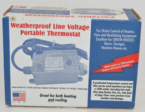 K-Kontrol KP16110 Portable Weatherproof Line Voltage Thermostat