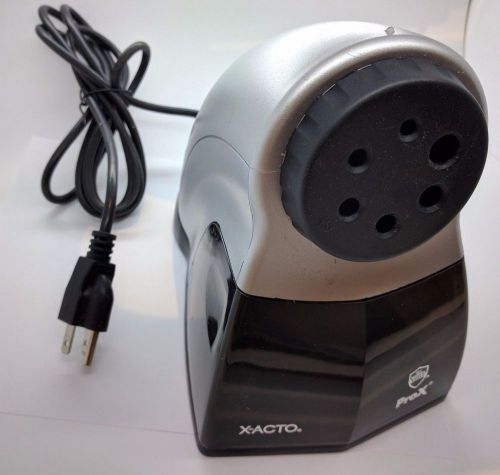 X-ACTO ProX Electric Pencil Sharpener with SmartStop, Gray and Black (1612)
