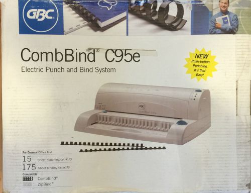 CombBind C95e Electric Punch Bind System Machine Comb Binding NEW!