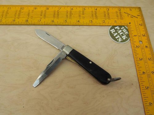 Camillus Electrician&#039;s Knife, 2 Blade, Locking Screwdriver Blade USA Mil Surp