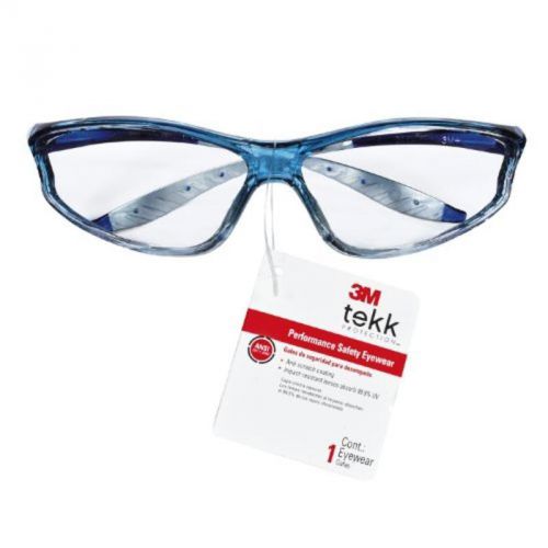 Clear Lens Performance Safety Eyewear, Blue Translucent Frame 3M Eye Protection