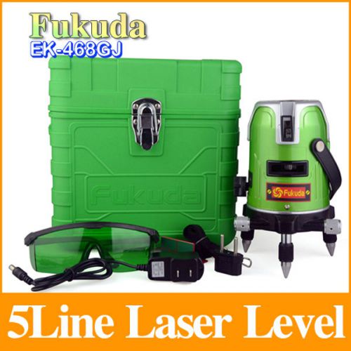 Fukuda ek-468gj 5 lines 1 point green laser level 360 degree rotary lazer level for sale