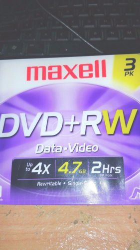 Maxell  3 pack DVD+RW Data Video Rewritable Single sided