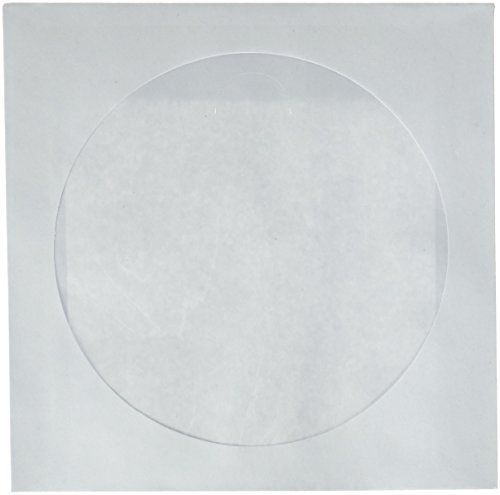Generic CD DVD White Paper Sleeves with Clear Window 1000 Pack