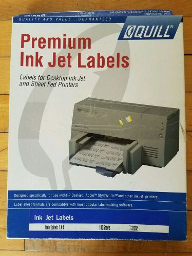 QUILL INK JET STICKY LABELS 1X4&#034; 170+ SHEETS 7-32202  NEW ADDRESS LABELS