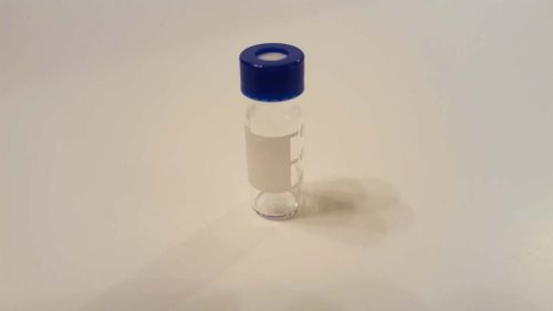 New 2ml CLEAR SCREW TOP HPLC / GC VIALS WITH PTFE CAPS
