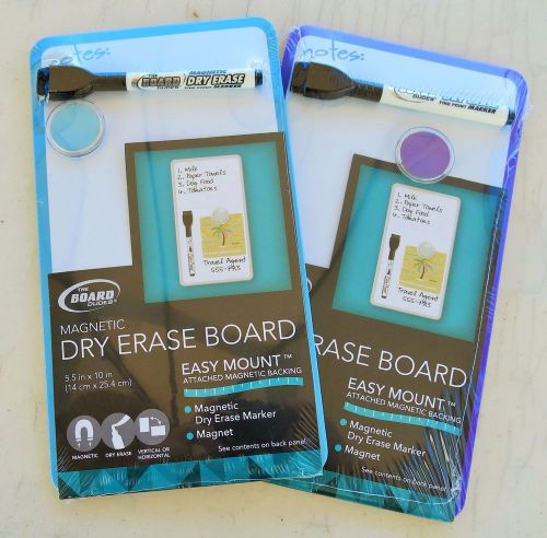 NEW MAGNETIC DRY ERASE BOARD 5.5 in x 10 in. THE BOARD DUDES LOT OF 2 BOARDS