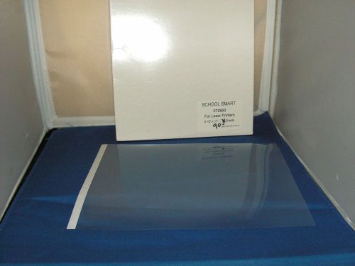 School Smart~ Transparency Film 90 Sheets For Color Laser Printers  8.5 x 11