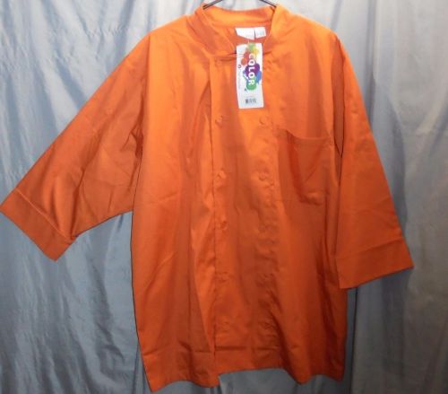 ~ NEW ~ Color CHEF Works Orange Uniform Chef Coat Jacket Size XL NWT ~ NEW ~