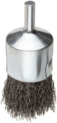 Weiler wire end brush solid end round shank steel crimped wire 1&#034; diameter 0.... for sale