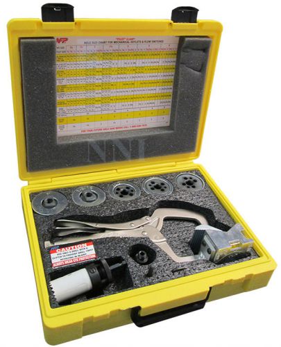 Hole drilling pilot clamp kit locking holesaw guide with case nfp fp200 usa made for sale