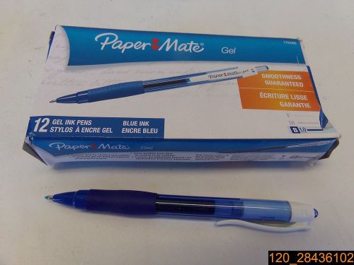 Pk of 12, Paper Mate 1753366 Retractable Gel Pens, Bold Point, Blue