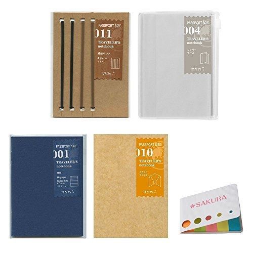 Midori traveler&#039;s notebook/ passport size refill bundle set! (a-set) connection for sale