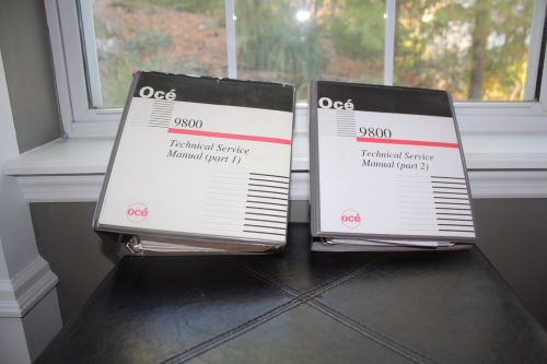 Oce 9800 Printer / Copier Technical Service Manuals Binder 1500 pgs