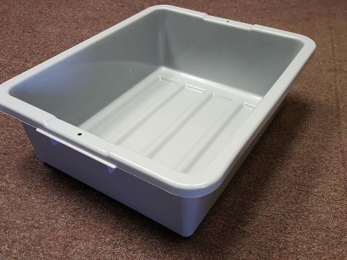 Rubbermaid fg335100gray gray undivided 7.1 gal utility / bus box lot of 6 5m671 for sale