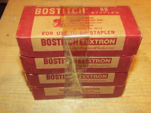 Vintage Bostitch Staples STCRP 2115 1/4&#034; FOR B 8 STAPLER 4 BOXES 20,000 STAPLES