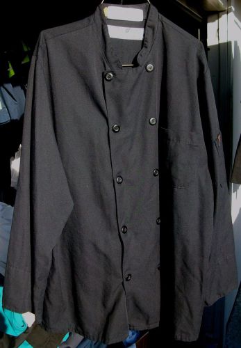 Chef Coat 1 Chef Designs Black Size Medium Long Sleeve 100% Polyester