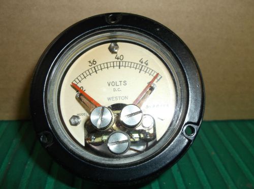 Very rare weston model 1093 32 - 48 volt dc set point panel meter/relay nib for sale
