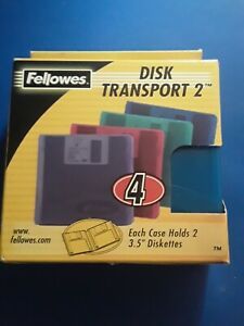 Fellowes 4-Pack Floppy Disk Transport 2 Disk Holders